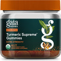 Gaia Herbs Turmeric Supreme Gummies Extra Strength Vegan  Lemon Ginger 60ct